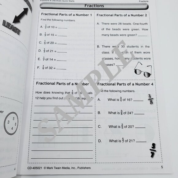 Math Workbooks for Grades 4 - 8 +, Set of 3 - Picture 4 of 12